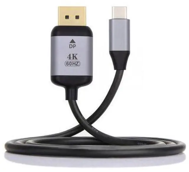 Alt view image 9 of 14 - Vszerda 1.8m USB 3.1 Type C USB-C Source to DisplayPort DP Displays Male 4K Monitor Cable for Laptop (USB-C to DP)