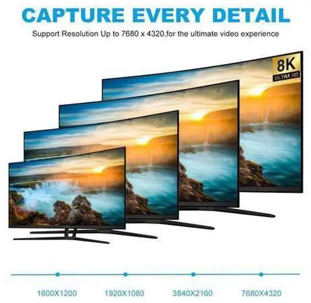 Alt view image 13 of 14 - Vszerda USB-C Type C Female Source to HDMI Sink HDTV Cable 8K@60hz 4K@120hz for Tablet & Phone & Laptop