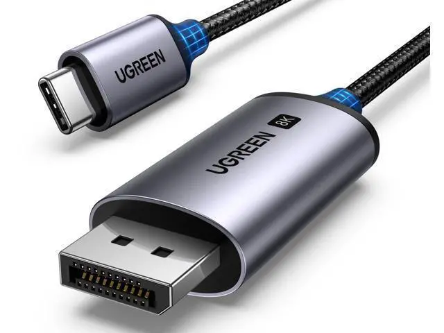 Alt view image 8 of 14 - UGREEN USB C to DisplayPort 1.4 Cable 8K@60Hz 4K@240Hz Unidirectional Thunderbolt 4/3 to DisplayPort Cord USB C to DP 32.4Gbps Compatible iPhone 17, MacBook Pro/Air, iPad, Mac Mini, Galaxy, XPS, 3.3FT