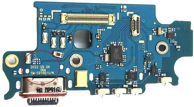 Alt view image 8 of 12 - USB Charger Charging Port Plug Mic Microphone PCD Board Flex Cable Connector Replacement Compatible with Samsung Galaxy S23 Plus S916U S916 S916U1