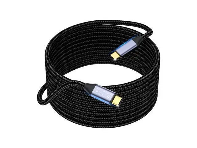 Alt view image 8 of 14 - Vszerda Long USB C to USB C Cable 16ft,USB C 3.1 Gen 2 Cable, USB C Video Cable 4K, 100W Fast Charging, 10Gbps Data Transfer, Compatible with iPhone 15 chargering Cable 5m Cords,Monitor