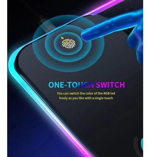 Alt view image 10 of 14 - RGB Gaming Mouse Pad with 15W Wireless Qi Charging, LED Mouse Mat 800x300x4mm, 8 Light Modes Extra Large Mousepad Non-Slip Rubber Base Computer Keyboard Mat for Gaming, MacBook, PC, Laptop, Desk