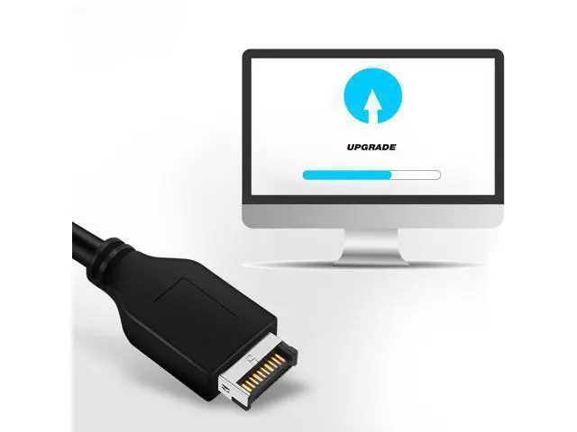 Alt view image 9 of 12 - Vszerda USB 3.1 Type C Front Panel Header Extendsion 50Cm Cable,Type E to USB C Connector with PCIe Full Height Bracket