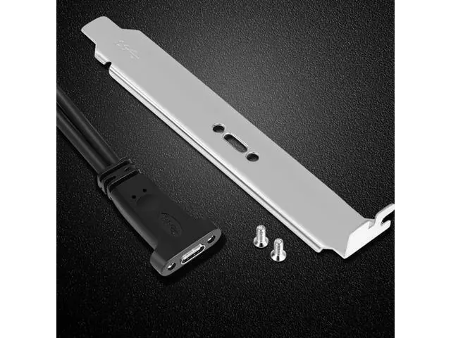 Alt view image 12 of 12 - Vszerda USB 3.1 Type C Front Panel Header Extendsion 50Cm Cable,Type E to USB C Connector with PCIe Full Height Bracket