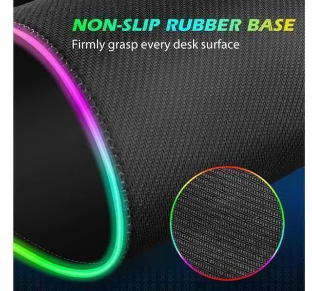 Alt view image 12 of 14 - RGB Gaming Wireless Charging Mouse Pad 5/7.5/10/15W 10 Light Modes LED Mouse Pad Computer Keyboard Mat Mousepad 800x300x4MM Extended Large Desk Mat for Gaming MacBook Laptop PC Black