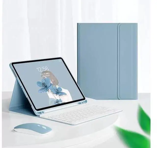 Alt view image 10 of 10 - kaidisen Backlit keyboard for iPad 10th Generation Keyboard Case with Mouse, Detachable Backlight Color Keyboard Case for iPad 10,Purple+White
