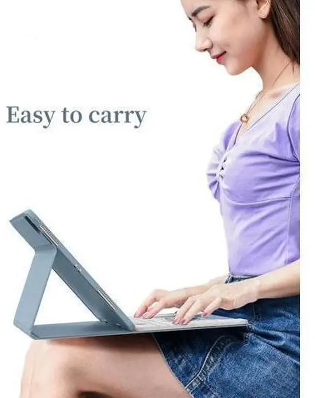Alt view image 9 of 10 - kaidisen Backlit keyboard for iPad 10th Generation Keyboard Case with Mouse, Detachable Backlight Color Keyboard Case for iPad 10,Purple+White