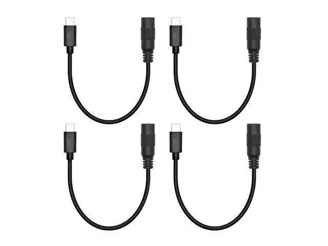 Alt view image 7 of 12 - 4Pcs Short DC 5.5mm x 2.1mm to USB C Power Cord 6inch, DC 5521 Female to USB Type C Male Plug 5V 3A Power Charging Cable Extension Cord, for Small Fan, Bedside Lamp Etc Other USB Type C Equipment