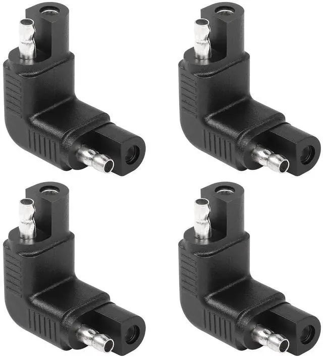 Alt view image 7 of 12 - Right Angle SAE Polarity Reverse Adapter, 90 Degree SAE to SAE Plug Quick Disconnect Connector for Solar Panel,RV,etc(4-Pack)