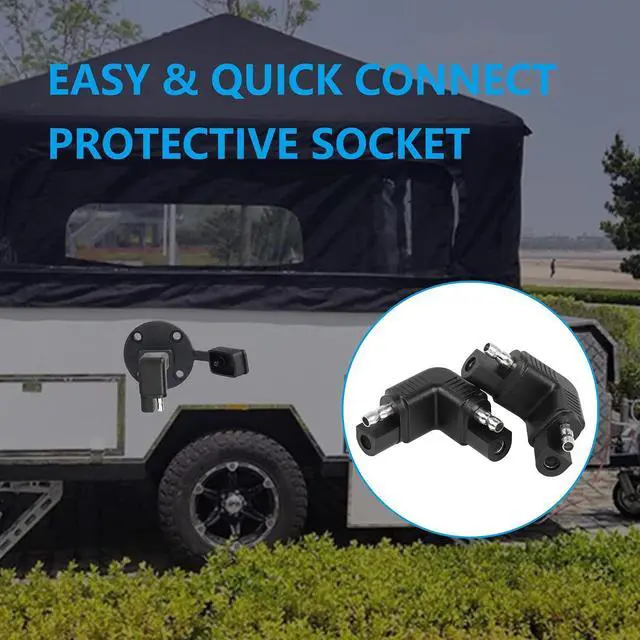 Alt view image 10 of 12 - Right Angle SAE Polarity Reverse Adapter, 90 Degree SAE to SAE Plug Quick Disconnect Connector for Solar Panel,RV,etc(4-Pack)