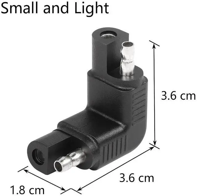 Alt view image 11 of 12 - Right Angle SAE Polarity Reverse Adapter, 90 Degree SAE to SAE Plug Quick Disconnect Connector for Solar Panel,RV,etc(4-Pack)