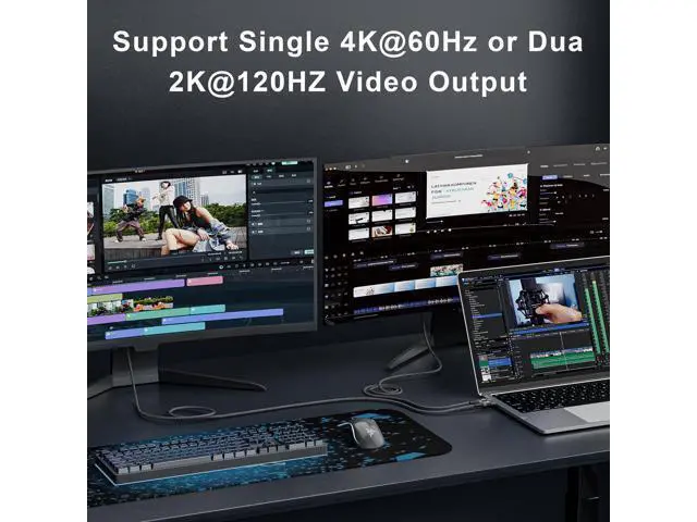 Alt view image 11 of 14 - Vszerda USB-c to USB-c Cable 3.3ft 2 Pack Compatible with Thunderbolt 3,USB C 3.1 Cable 10Gbps Data Transfer,4K@60Hz/2K@120Hz Video Output Monitor Cord,Type-C Nylon Braided 100W Fast Charging.