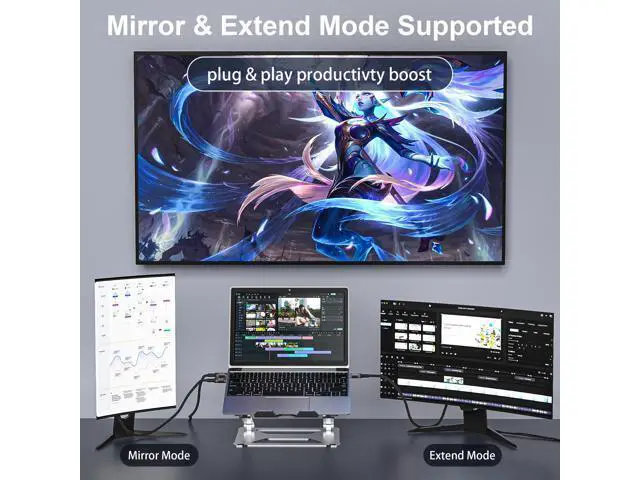 Alt view image 12 of 14 - Vszerda USB-c to USB-c Cable 3.3ft 2 Pack Compatible with Thunderbolt 3,USB C 3.1 Cable 10Gbps Data Transfer,4K@60Hz/2K@120Hz Video Output Monitor Cord,Type-C Nylon Braided 100W Fast Charging.