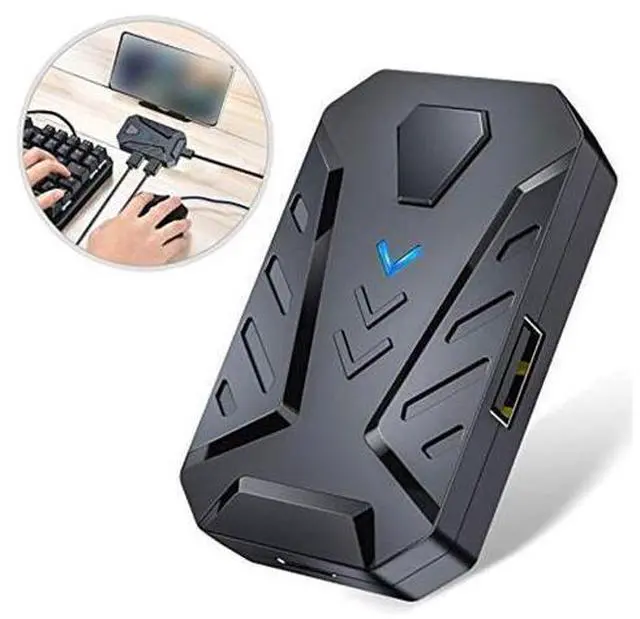 Alt view image 7 of 10 - Mobile Gaming Keyboard Mouse Adapter Converter for PUBG, for Android and for iOS Mobile Phones, Support Bluetooth, with Adjustable Stand(Black)