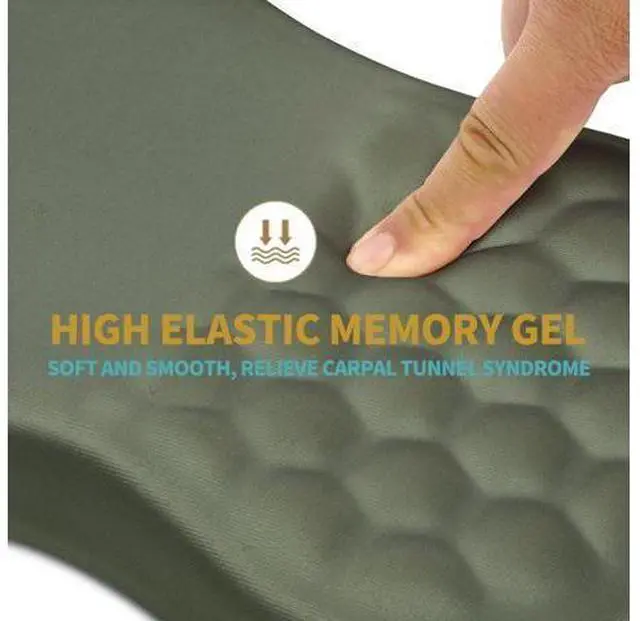 Alt view image 8 of 10 - Hokafenle Ergonomic Mouse Pad Wrist Support with Massage Design, Wrist Rest Pain Relief Mousepad with Memory Foam&Non-Slip PU Base, Mouse Pads for Wireless Mouse & Desk (12x8 inch,Olive Green)