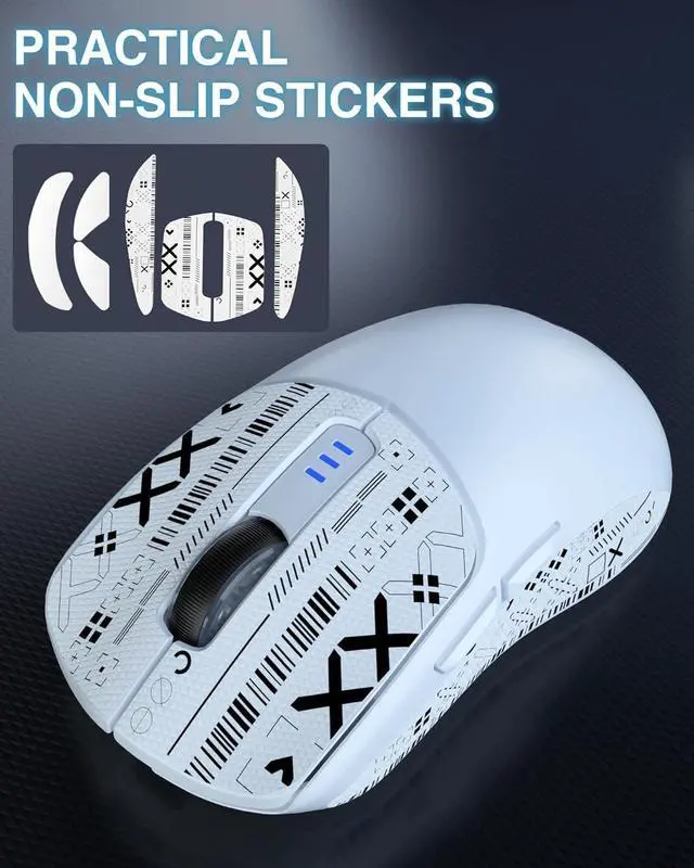 Alt view image 10 of 10 - SC580 Wireless Gaming Mouse, Tri-Mode 2.4G/BT5.0/USB-C Gaming Mouse, 12000 DPI Rechargeable Wireless Mouse with 6 Programmable Buttons, Ergonomic Computer Mouse for Laptop/PC/Mac/Tablet