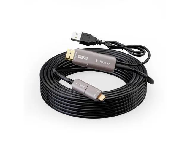 Alt view image 9 of 14 - Vszerda USB C to HDMI Optical Cable USB 3.1 Type C to HDMI 4K Thunderbolt 3/4 Compatible for MacBook Pro/Air (F0402-AOC-10M)