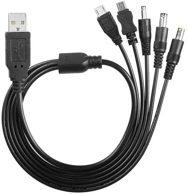 Alt view image 7 of 12 - USB to DC 5V Power Cord, Universal USB Cable with 5 Ports (5.5x2.5, 5.5x2.1, 3.5x1.35, Micro USB, Type-C) for Router,Mini Fan,Speaker, MP3, MP4 More 5V Devices - 0.6M/2FT