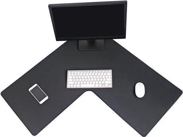 Alt view image 10 of 14 - LPadds L Shaped Mouse Pad - Large, 3mm thickness, Stitched Edges, Water Resistant - Corner Mouse Mat for L Shaped Desk, Corner Desk and Gaming Setup