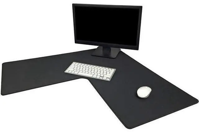 Alt view image 9 of 14 - LPadds L Shaped Mouse Pad - Large, 3mm thickness, Stitched Edges, Water Resistant - Corner Mouse Mat for L Shaped Desk, Corner Desk and Gaming Setup