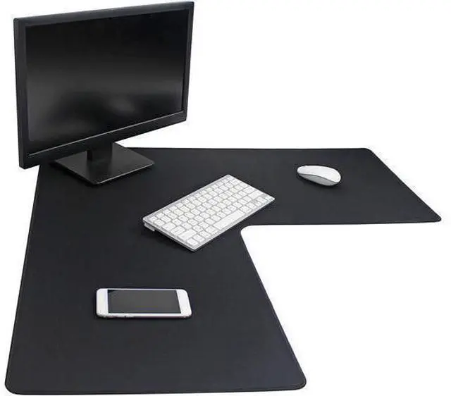 Alt view image 11 of 14 - LPadds L Shaped Mouse Pad - Large, 3mm thickness, Stitched Edges, Water Resistant - Corner Mouse Mat for L Shaped Desk, Corner Desk and Gaming Setup