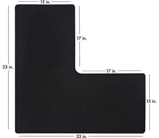 Alt view image 12 of 14 - LPadds L Shaped Mouse Pad - Large, 3mm thickness, Stitched Edges, Water Resistant - Corner Mouse Mat for L Shaped Desk, Corner Desk and Gaming Setup