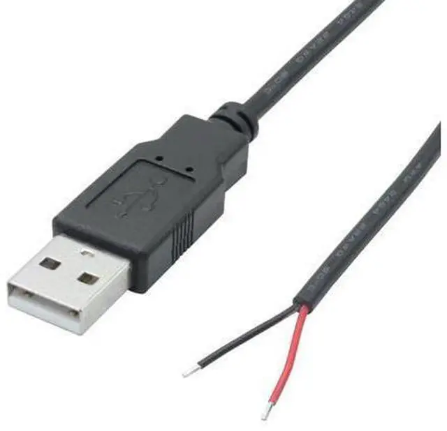 Alt view image 9 of 14 - Vszerda 4Pcs USB A Male 2 Pin Bare Wire 30CM, 5V/3A 2 Pin Pigtail Open End Power Cable, for USB Equipment Installed or Replace Repair DIY Cable