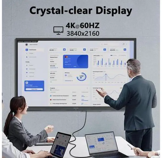 Alt view image 11 of 14 - Vszerda USB c Cable 3.2 gen 2 Data Transfer 20gbpsType C to Type C Long Cable 16.5ft/5m PD 100W Fast Charge4k@60hz Video Cable for Monitor.