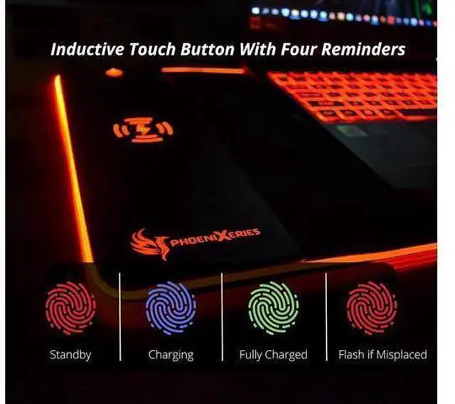 Alt view image 12 of 14 - RGB Wireless Charging Mouse Pad 15W, XL 900x300x4MM Mouse Mat, RGB Mouse Pad with Wireless Charging, Keyboard Mat for Gaming