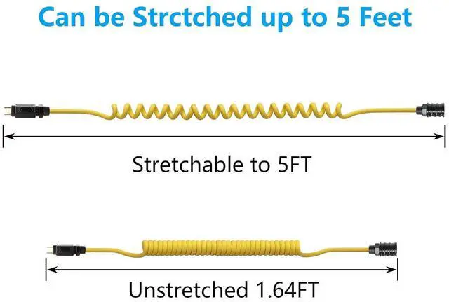 Alt view image 14 of 14 - USB C Extension Cable 140W 20Gbps 8K 1.64-5FT, Coiled USB C Extender Cord Male to Female Support PD3.1/PE/QC/PPS and Other Fast Charging Protocols