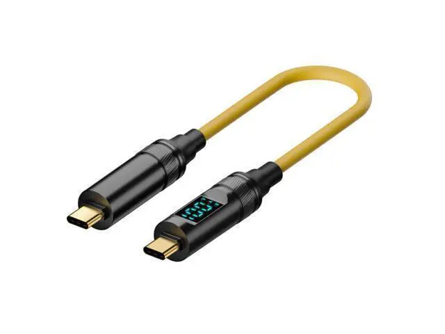 Alt view image 8 of 14 - Vszerda USB-C to USB C 100W 20Gbps Power & Data Cable with Smart LED Display 8K Type-C Male to Male for Laptop Disk Phone 200cm