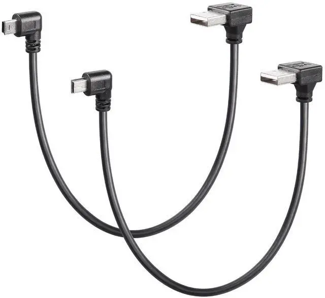 Alt view image 8 of 14 - 90 Degree Mini USB Short Cable, 1ft Up Angle USB 2.0 Type A to Left & Right Angle Mini B 5 Pin Charging Cable for Ti-84 Plus, GoPro, MP3 Player, Digital Camera, GPS Receiver, Dash Cam(RL)