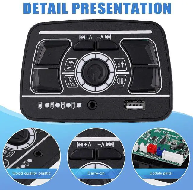 Alt view image 9 of 14 - Power Supply Central Control Multifunctional Central Control Panel Children'S Electric Car Part Style 2