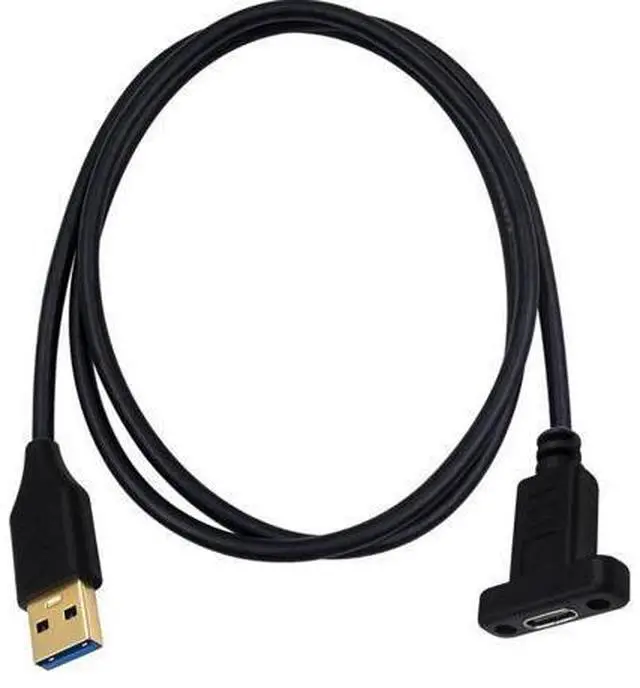 Alt view image 11 of 14 - Vszerda USB3.0 to Type-C Cable Cord,6ft USB-C USB 3.1 Type-C Female to USB 3.0 A Male Data & Charging Cable with Panel Mount Screw Hole (6ft/1.8m)
