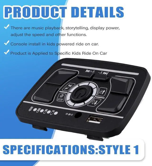 Alt view image 13 of 14 - Power Supply Central Control Electric Car Central Control Children'S Electric Car Part Style 1
