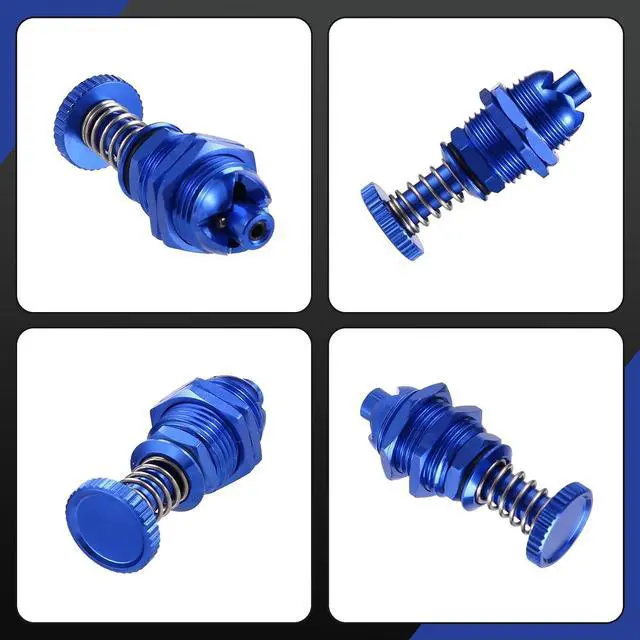 Alt view image 11 of 14 - 2Pcs 35mm Height Push Butto Hatch Cabin Spring Cover Lock for RC Boat Ship Body Shell Spare Parts Blue