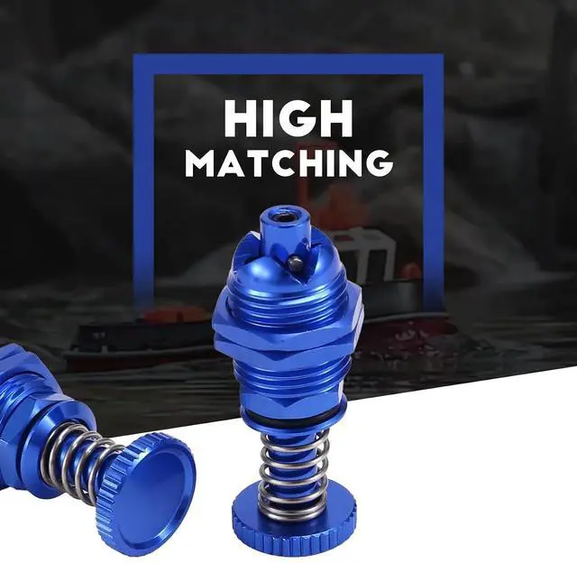 Alt view image 14 of 14 - 2Pcs 35mm Height Push Butto Hatch Cabin Spring Cover Lock for RC Boat Ship Body Shell Spare Parts Blue