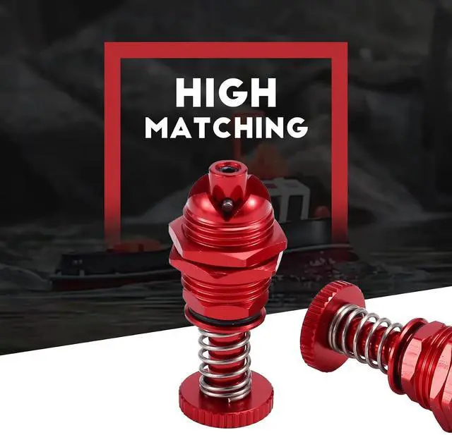 Alt view image 14 of 14 - 2Pcs 35mm Height Push Butto Hatch Cabin Spring Cover Lock for RC Boat Ship Body Shell Spare Parts Red