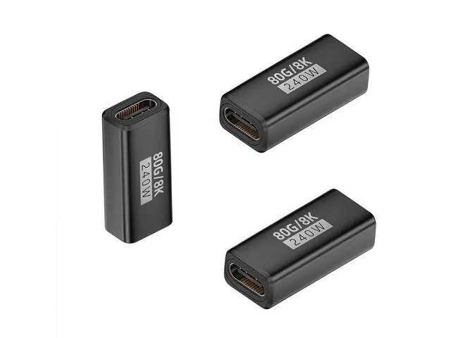 Alt view image 7 of 12 - Vszerda 3-Pack 240W USB C Coupler Thunderbolt 5, USB c Female to Female, Support 80Gbps,120Gbps Bandwidth, Dual 8K,16K,@60hz Video, for MacBook, Ipad, Thunderbolt 5/4/3,iPhone 17,USB4,Razer Blade.