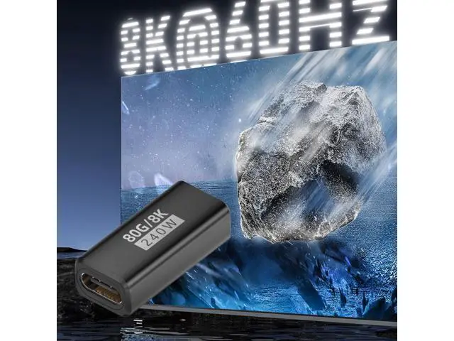 Alt view image 10 of 12 - Vszerda 3-Pack 240W USB C Coupler Thunderbolt 5, USB c Female to Female, Support 80Gbps,120Gbps Bandwidth, Dual 8K,16K,@60hz Video, for MacBook, Ipad, Thunderbolt 5/4/3,iPhone 17,USB4,Razer Blade.