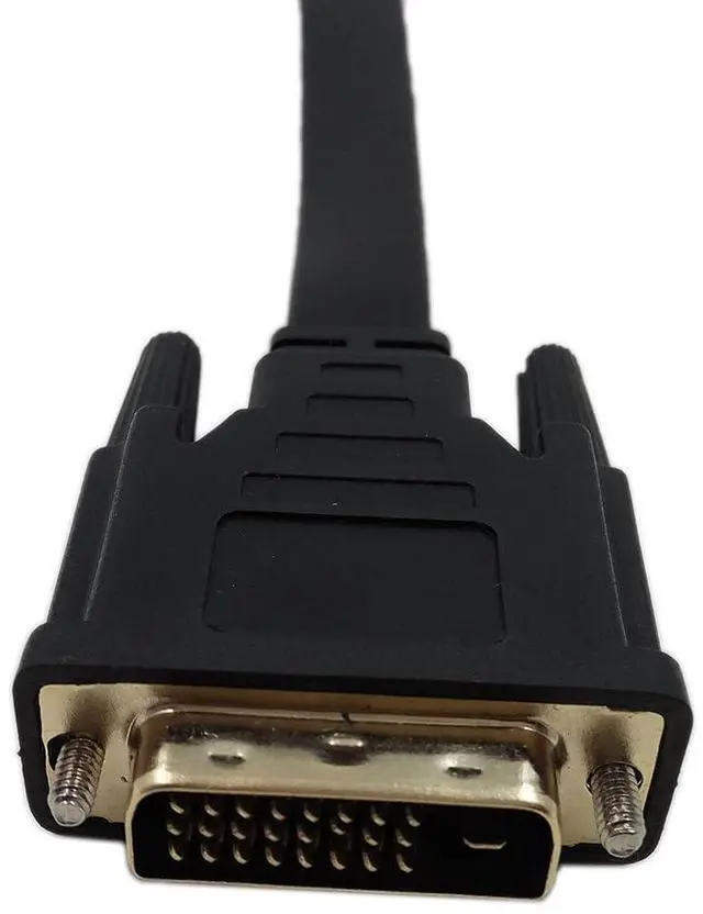 Alt view image 14 of 14 - 1FT Flat Slim High Speed Bi-Directional DVI (24+1) Male to HDMI Male Adapter Cable 30 cm(Including Two Ends)
