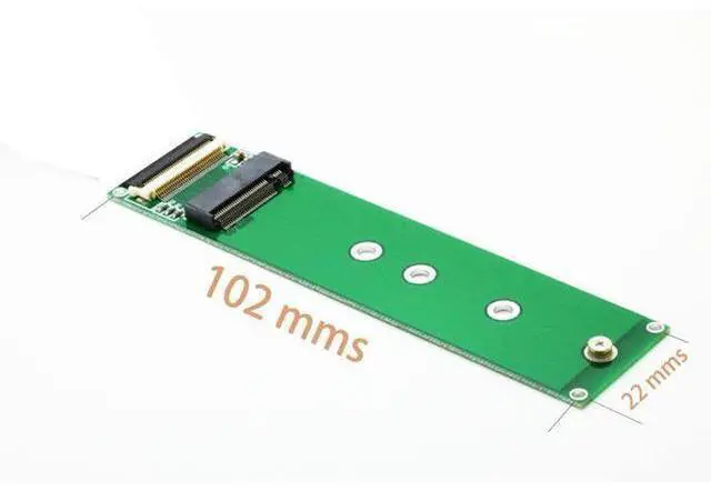 Alt view image 4 of 4 - Vszerda M.2 (NGFF) nVME SSD to Mini PCIe Adapter with 20cm Cable