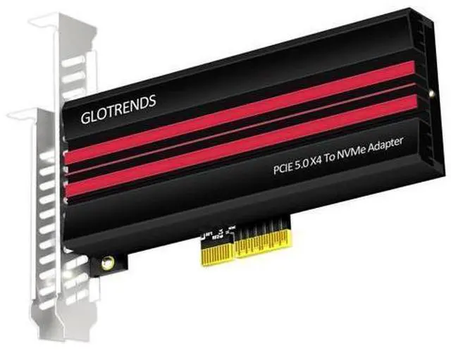 Alt view image 8 of 14 - Vszerda PA19 M.2 NVMe to PCIe 5.0 X4 Adapter for M.2 NVMe SSD, Large Aluminum Heatsink Cover, Regular and Low-Profile Bracket