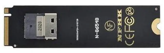Alt view image 8 of 14 - Vszerda NGFF M-Key NVME to U.2 U2 Kit SFF-8639 to SFF-8654 Slimline SAS PCIe SSD Adapter for Mainboard