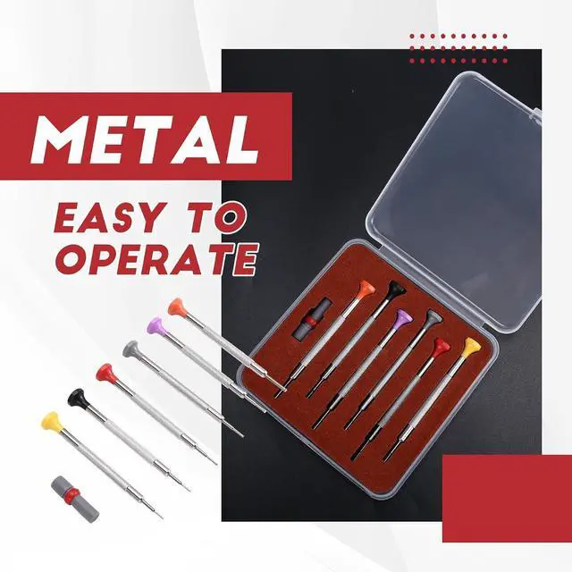 Alt view image 9 of 14 - 6Pcs T-Shaped Anti Slip Screwdrivers Set for 3135 2135 Movement Watch Repair Screwdriver Watch Repair Tool