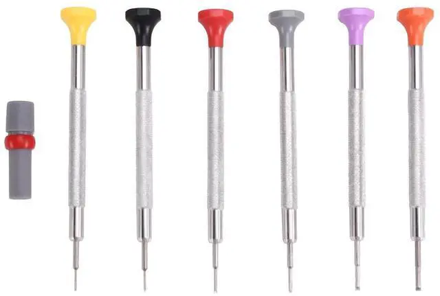 Alt view image 8 of 14 - 6Pcs T-Shaped Anti Slip Screwdrivers Set for 3135 2135 Movement Watch Repair Screwdriver Watch Repair Tool