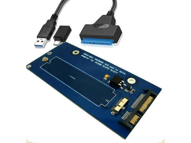Alt view image 4 of 6 - Vszerda 18-Pin to SATA Adapter Card with USB 2.0 SATA Cable,Compatible with SSD from 2010-2011 MacBook AIR