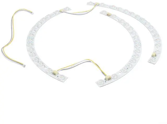 Alt view image 8 of 14 - LED Strip for 38cm Ceiling Fan Light, 36W 3-Color Changing Magnetic Mount Curved Lens Ring Light Tube, Replacement Accessory(Light strip)