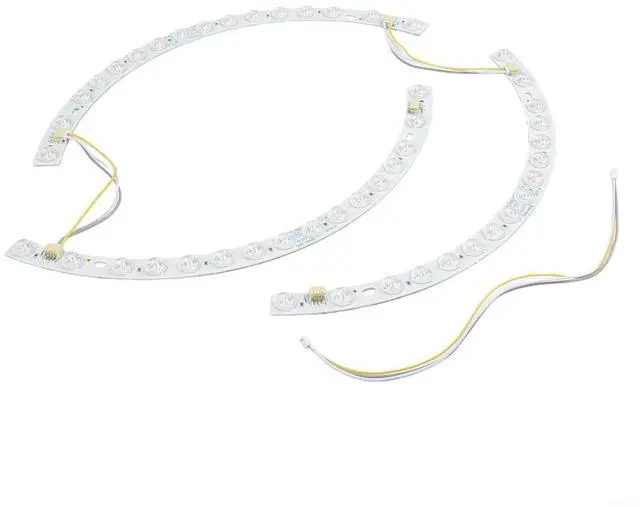 Alt view image 9 of 14 - LED Strip for 38cm Ceiling Fan Light, 36W 3-Color Changing Magnetic Mount Curved Lens Ring Light Tube, Replacement Accessory(Light strip)