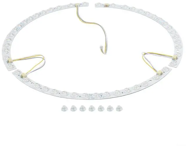 Alt view image 14 of 14 - LED Strip for 38cm Ceiling Fan Light, 36W 3-Color Changing Magnetic Mount Curved Lens Ring Light Tube, Replacement Accessory(Light strip)